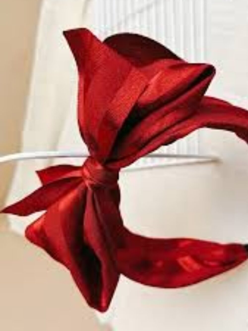 Red Bow Headband - satin type